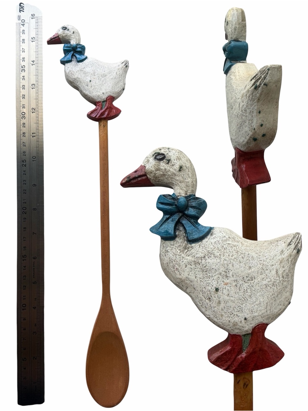 Vintage Hand Carved Goose Wooden Spoon | Kitchen Decor | Cottagecore Farmhouse